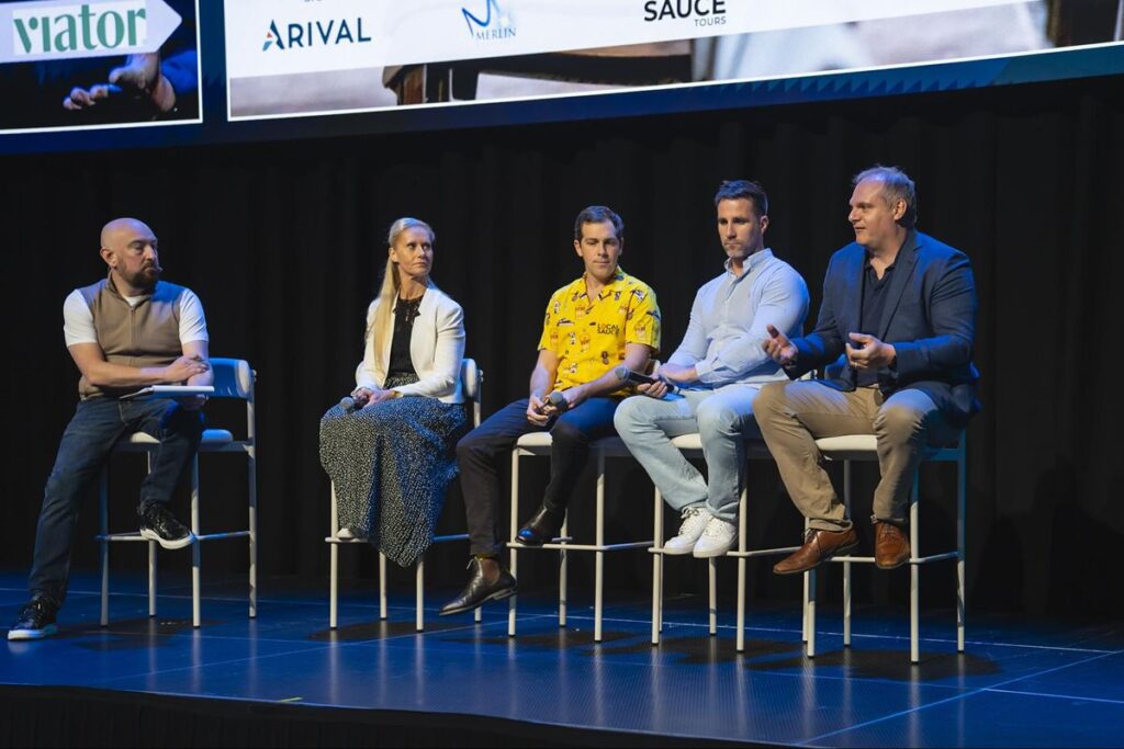 Industry panel discussing trends at Arival 360 Brisbane.