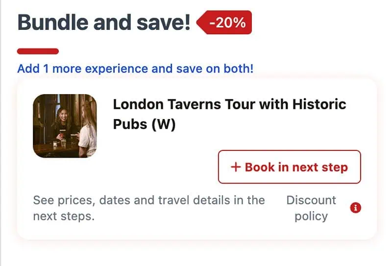 Bundle and save offer example